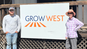 Grow West North Coast PCA Sandy Henson-Valera (right) pictured with intern/employee Cole Brown (left).